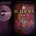 Hörbuchcover von Academy of Lies (Band 2) – Autopsie einer Intrige von Nina Scheweling, wird gesprochen von Henriette Schreurs, Julian Mehne