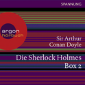 Hörbuchcover von Die Sherlock Holmes Box - braun: Der griechische Dolmetscher / Das gelbe Gesicht / Der Daumen des Ingenieurs / Das gefleckte Band / Die verschwundene Braut von Arthur Conan Doyle, wird gesprochen von Daniel Morgenroth