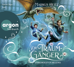 Hörbuchcover von Die Traumgänger: Verschollen in Hellenia von Markus Heitz, wird gesprochen von Simon Jäger