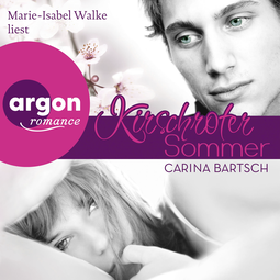 Hörbuchcover von Kirschroter Sommer von Carina Bartsch, wird gesprochen von Marie-Isabel Walke
