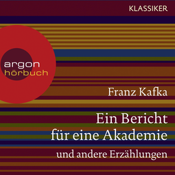 Hörbuchcover von Ein Bericht für eine Akademie u.a. Erzählungen von Franz Kafka, wird gesprochen von Marek Harloff