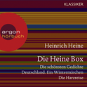 Hörbuchcover von Die Heine Box (Die schönsten Gedichte / Deutschland. Ein Wintermärchen / Die Harzreise) von Heinrich Heine, wird gesprochen von Katharina Thalbach, Jan Josef Liefers, Alexander Khuon