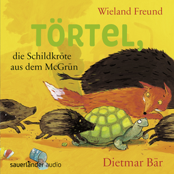 Hörbuchcover von Törtel, die Schildkröte aus dem McGrün von Wieland Freund, wird gesprochen von Dietmar Bär