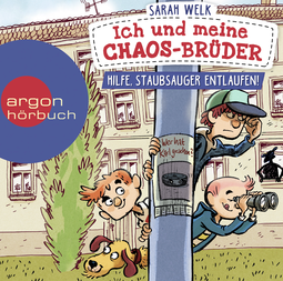 Hörbuchcover von Ich und meine Chaos-Brüder - Hilfe, Staubsauger entlaufen! von Sarah Welk, wird gesprochen von Christoph Maria Herbst
