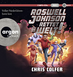 Hörbuchcover von Roswell Johnson rettet die Welt! von Chris Colfer, wird gesprochen von Volker Niederfahrenhorst