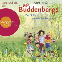 Hörbuchcover von Wir Buddenbergs – Der Schatz, der mit der Post kam von Antje Herden, wird gesprochen von Jodie Ahlborn