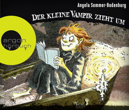 Hörbuchcover von Der kleine Vampir zieht um von Angela Sommer-Bodenburg, wird gesprochen von Katharina Thalbach