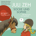 Hörbuchcover von Socke und Sophie: Pferdesprache leicht gemacht von Juli Zeh, wird gesprochen von Uve Teschner, Valentina Bonalana, Tanja Fornaro