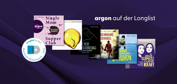 Sechs Titel von argon auf der Longlist für den Deutschen Hörbuchpreis 2026