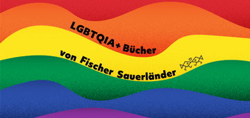 Progressive Pride Flag mit Schriftzug LGBTQIA+ Bücher von Fischer Sauerländer