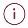 Icon eines Kreises mit einem kleinen i in der Mitte