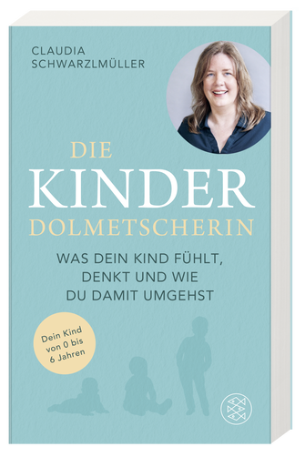 Buchcover des Ratgebers "Die Kinderdolmetscherin". Text auf türkisem Hintergrund.