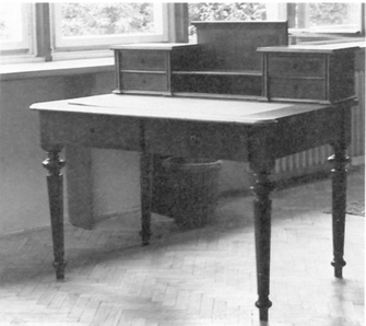 Foto von Franz Kafkas Schreibtisch