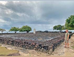Der Marae Taputapuatea an der Ostküste Raiateas
