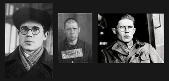 3 Portraitfotos Demidows aus den Jahren 1935, 1937, 1938