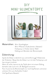 Downloadvorlage DIY Mini-Blumentöpfe