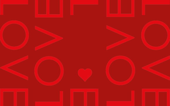 Love Schriftzug roter Hintergrund