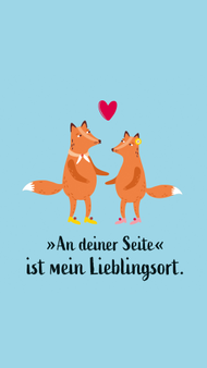 Zwei Füchse Händchen haltend