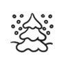 Vektorgrafik Baum und Schnee