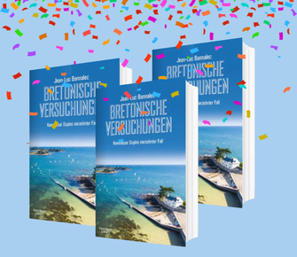 3 Exemplare Bretonische Versuchungen von Jean-Luc Bannalec mit Konfetti