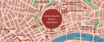 Anschnitt einer historischen Karte von Frankfurt/Main in den 1950er Jahren