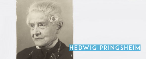 Hedwig Pringsheim, Kopfaufnahme im Alter, Halbprofil nach links.