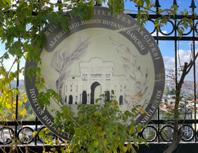 Der botanische Garten in Istanbul: Eine Plakette erinnert an Alfred Heilbronn