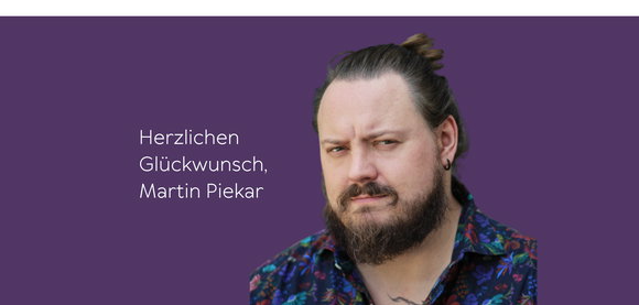 Martin Piekar erhält den Harbourfront Debütpreis 2026 