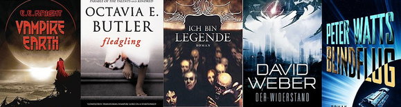 Fünf Science-Fiction-Bücher mit Vampiren
