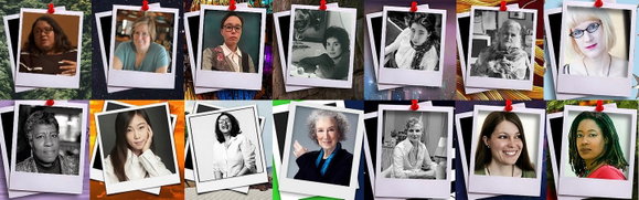 Fotos der in der Übersicht aufgelisteten Frauen in zwei Reihen.