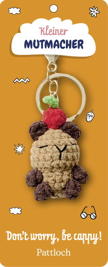 Produktbild von Kleiner Mutmacher, Schlüsselanhänger Capybara: Don't worry, be cappy!