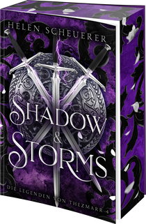 Buchcover von Shadow and Storms: Die Legenden von Thezmarr 4 von Helen Scheuerer