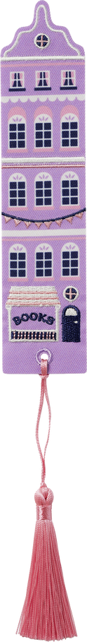 Produktbild von Buchverliebt Lesezeichen bestickt "Bookshop"