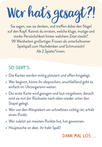 Zusatzmaterial PA 978 3 8485 0023 9 innen 011 von Wer hat's gesagt?! 99 Weisheiten kluger, mutiger und starker Frauen: Zitate-Quiz
