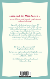 Zusatzmaterial 9783426565469 U4 von Miss Austen ermittelt. Die mysteriöse Hochstaplerin: Kriminalroman von Jessica Bull