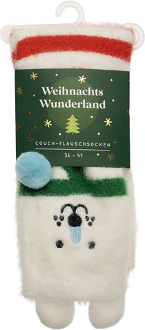 Produktbild von Weihnachtswunderland, Couch-Flauschsocken, Eisbär, Größe 36-41