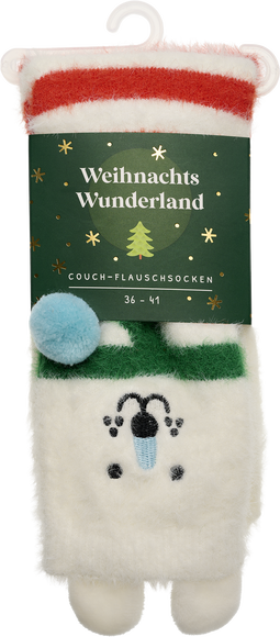 Produktbild von Weihnachtswunderland, Couch-Flauschsocken, Eisbär, Größe 36-41