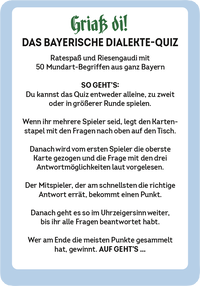 Zusatzmaterial PA 4036442009833 innen 001 von Griaß di! Das bayerische Dialekte-Quiz von Susanne Lieb