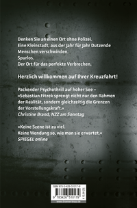 Zusatzmaterial 9783426510179 U4 von Passagier 23: Psychothriller von Sebastian Fitzek