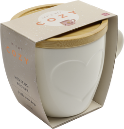 Produktbild von COZY Tasse mit Bambusdeckel (weiß)
