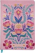 Produktbild von Taschenkalender A5 2027: Blütenmotiv, bestickt, rosa