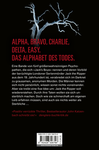 Zusatzmaterial 9783426306796 U4 von Die Komplizen. Fünf Männer, fünf Mörder, ein perfider Plan: Psychothriller von John Katzenbach