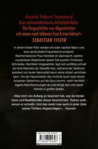Zusatzmaterial 9783426524398 U4 von Abgeschlagen: True-Crime-Thriller von Prof. Dr. Michael Tsokos