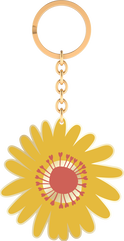 Produktbild von Bunte Blumengrüße Emaille-Schlüsselanhänger Blüte gelb