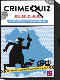 Produktbild von Crime Quiz - Weiß-blaue Mords-Geschichten und Verbrechen: 50 kriminell spannende Fragen und Antworten von Corinna Harder, Oliver Harder