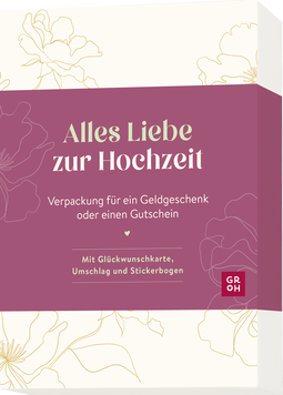 Produktbild von Alles Liebe zur Hochzeit: Verpackung für ein Geldgeschenk oder einen Gutschein. Mit Glückwunschkarte, Umschlag und Stickern