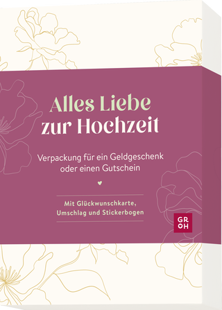 Produktbild von Alles Liebe zur Hochzeit: Verpackung für ein Geldgeschenk oder einen Gutschein. Mit Glückwunschkarte, Umschlag und Stickern