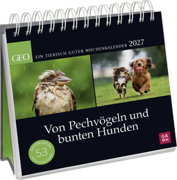 Produktbild von Postkartenkalender 2027: Von Pechvögeln und bunten Hunden: Ein tierisch guter Wochenkalender