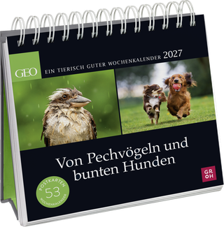 Produktbild von Postkartenkalender 2027: Von Pechvögeln und bunten Hunden: Ein tierisch guter Wochenkalender
