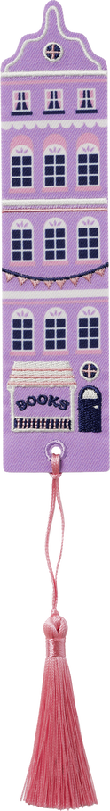 Produktbild von Buchverliebt Lesezeichen bestickt "Bookshop"